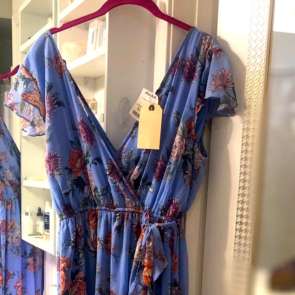 Light blue floral dress